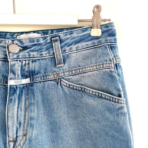 Closed X-Lent Barrel Leg Jeans in Mid Blue Size 26 - Picture 6 of 11